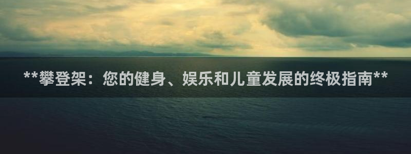 星欧娱乐官网首页：**攀登架：您的健身、娱乐和儿童发