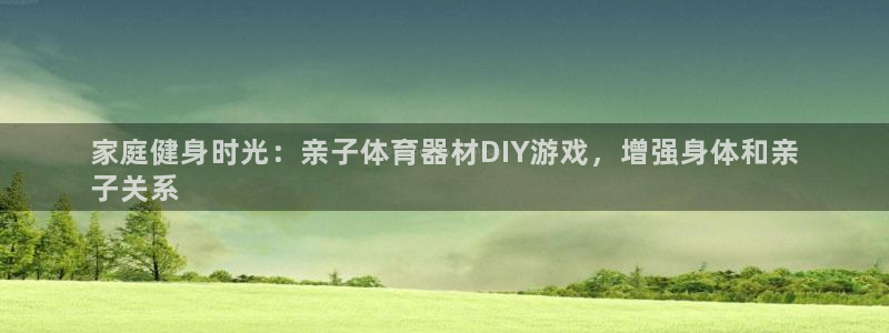 星欧娱乐公司地址：家庭健身时光：亲子体育器材DIY游